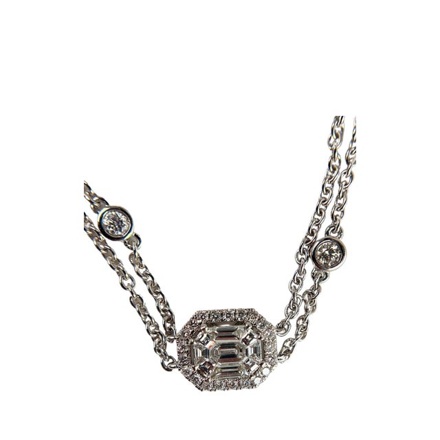 Contemporary Elegant 18k White Gold Bracelet With 1 Ct Natural White Diamonds, 5 Grams For Sale - Image 3 of 7