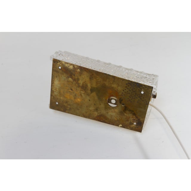 Orrefors Mid-Century Danish Glass and Brass Sconce by Carl Fagerlund for Orrefors, 1960s For Sale - Image 4 of 15