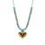 Love Heart Pendant Turquoise Color Necklace For Sale - Image 11 of 11