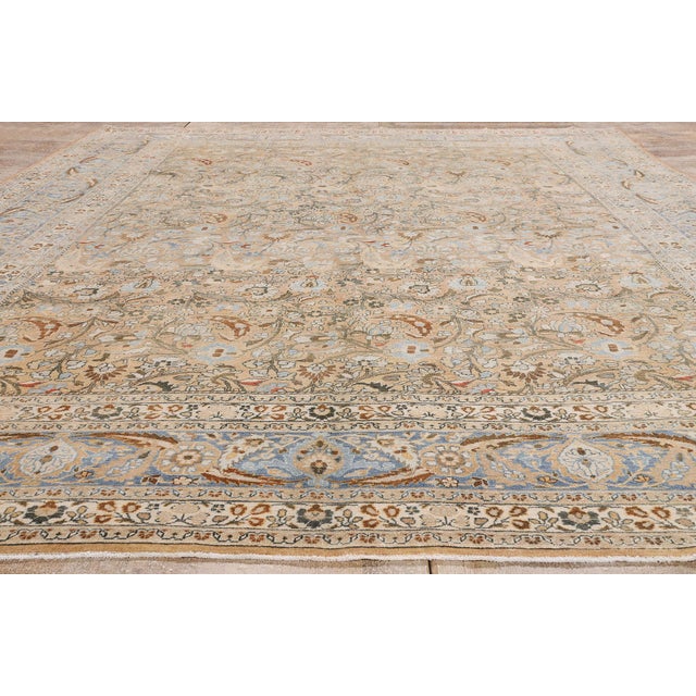 Antique Persian Mashhad Rug, 10'03 X 13'05 For Sale - Image 9 of 10