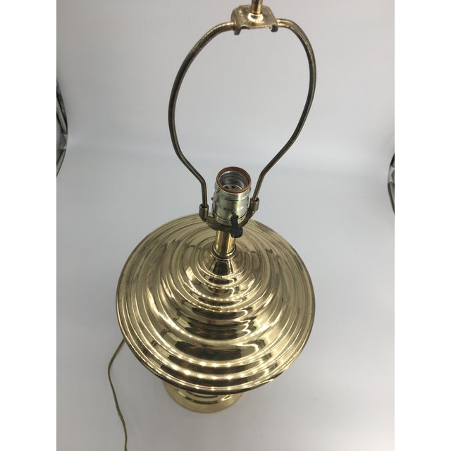 1980s Hollywood Regency Gray and Gold Table Lamp Chairish