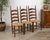 Late 20th Century Vintage American Tall Ladder-Back Rush Seat Dining Chairs — Set of 3 For Sale - Image 5 of 11