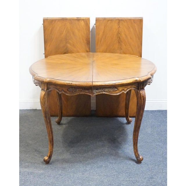 Century Furniture Solid Walnut Country French Provincial 84" Dining Table 113372 For Sale - Image 9 of 11