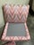 1980s Post Modern Pink Flame Stitch Slipper Chair For Sale - Image 5 of 9