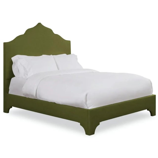 Modern Clementine King Headboard, Olive Velvet For Sale - Image 3 of 5