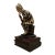 French Art Deco Hand-Painted Harlequin "The Thinker" Jester Bookend For Sale