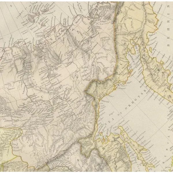 Antique Cartography of Asian Russia, 1882 For Sale - Image 4 of 6