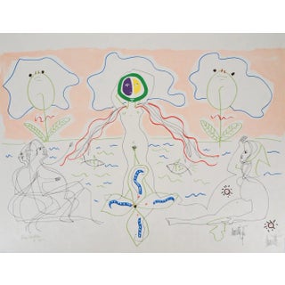 Raymond Moretti and Jean Cocteau, The Birth of Venus, Original Signed Lithograph For Sale