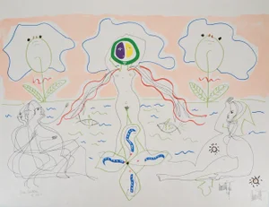 Raymond Moretti and Jean Cocteau, The Birth of Venus, Original Signed Lithograph