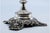 Embossed Silver Candlestick with Square Base and Cut-Out Supports For Sale - Image 3 of 11