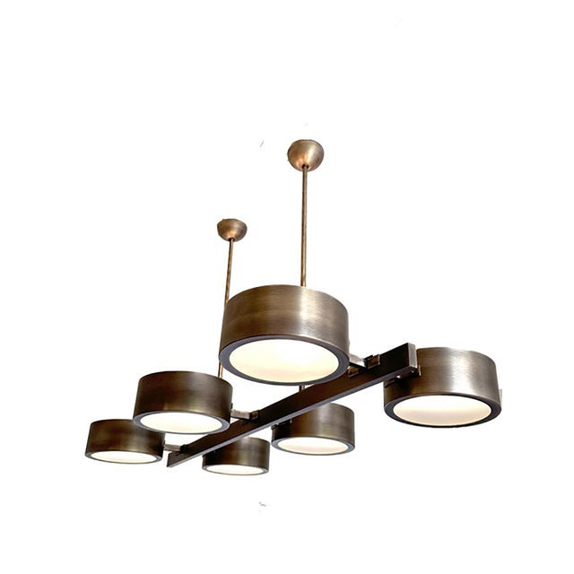 Purple Italian Rectangular Burnished Hanging Light by Simoeng For Sale - Image 8 of 9