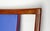 Wood Mid-Century French Blue Red Border Dining Chairs in Teak and Skai, 1960, Set of 6 For Sale - Image 7 of 14