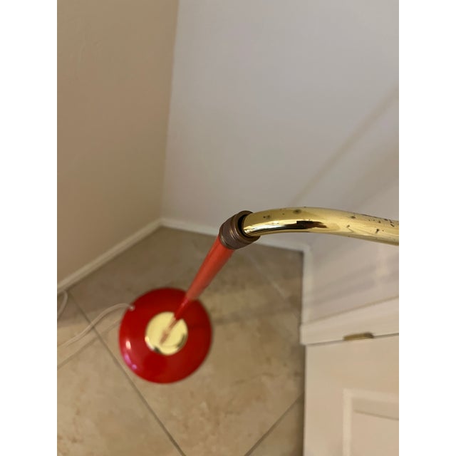 Red 1970s Red Lamp Attributed to Stilnovo for Stilux For Sale - Image 8 of 12