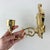 Pair Vintage American Eagle Shield Brass Taper Candle Holder Sconce Americana For Sale In Baltimore - Image 6 of 11