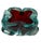 1960s Italian Murano Sommerso Ruby Red & Aqua Art Glass Bowl / Ashtray For Sale - Image 18 of 18