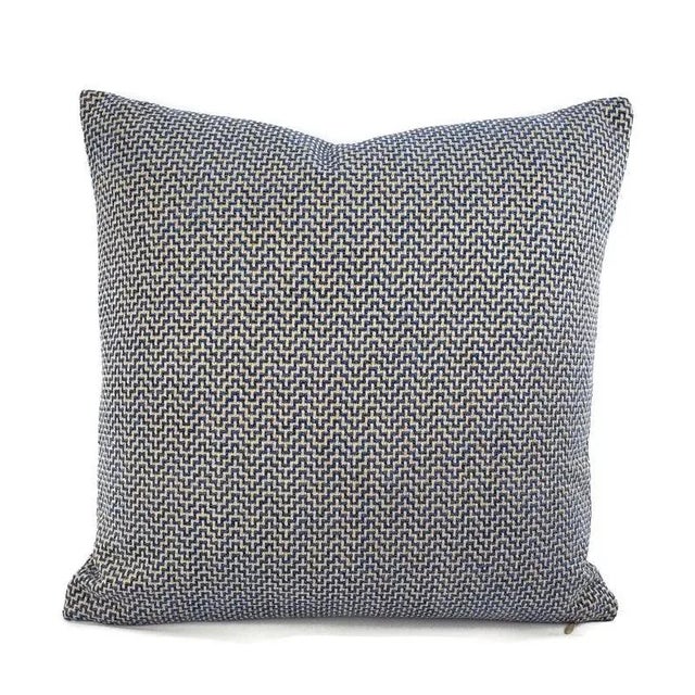 F. Schumacher Orwell in Lapis Pillow Cover For Sale - Image 9 of 9