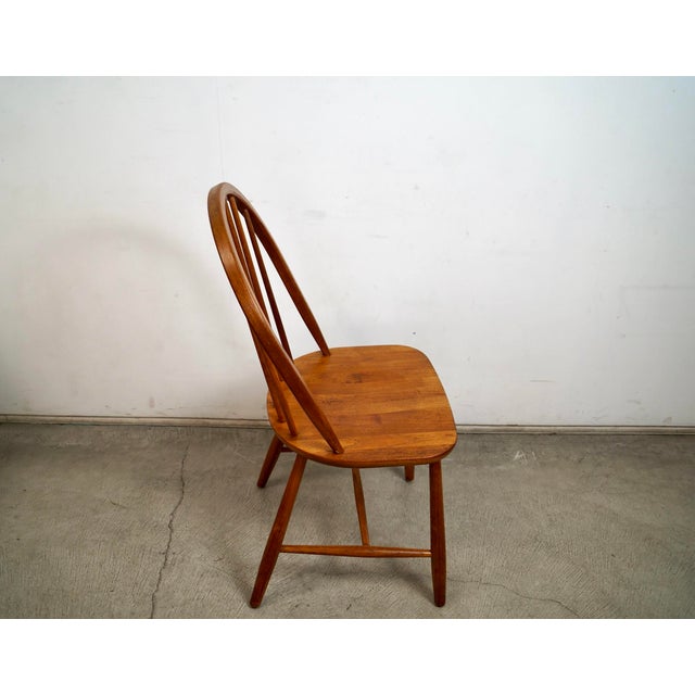 Wood 1970’s Mid-Century Danish Modern Teak Windsor Chair For Sale - Image 7 of 12
