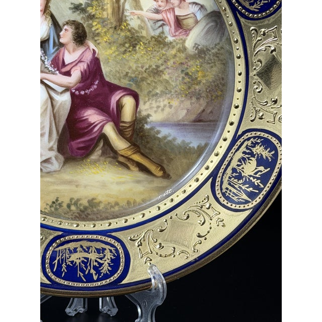 Porcelain Rinaldo and Armida Cabinet Plate by F. Ott for Royal Vienna, 19th Century For Sale - Image 11 of 14