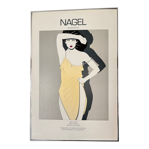 1980 Patrick Nagel Framed Serigraph Yellow Dress by Mirage Editions