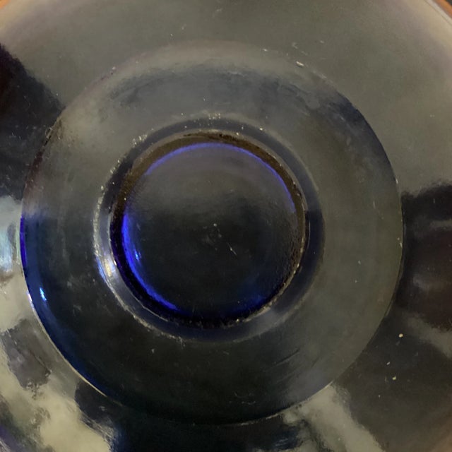 Late 20th Century Cobalt Blue Translucent Bowl For Sale - Image 10 of 13