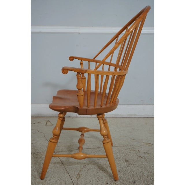 Traditional Set of 6 Bench Made Windsor Style Dining Room Armchairs For Sale - Image 3 of 12