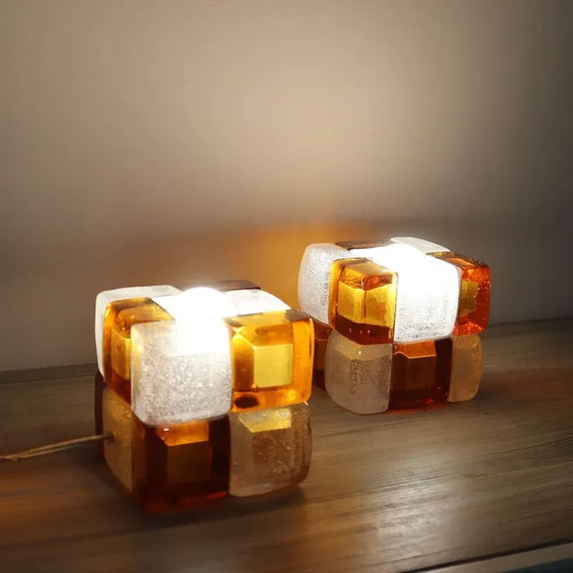Mid-Century Murano Glass Lamps by Albano Poli for Poliarte, 1970s For Sale - Image 3 of 4