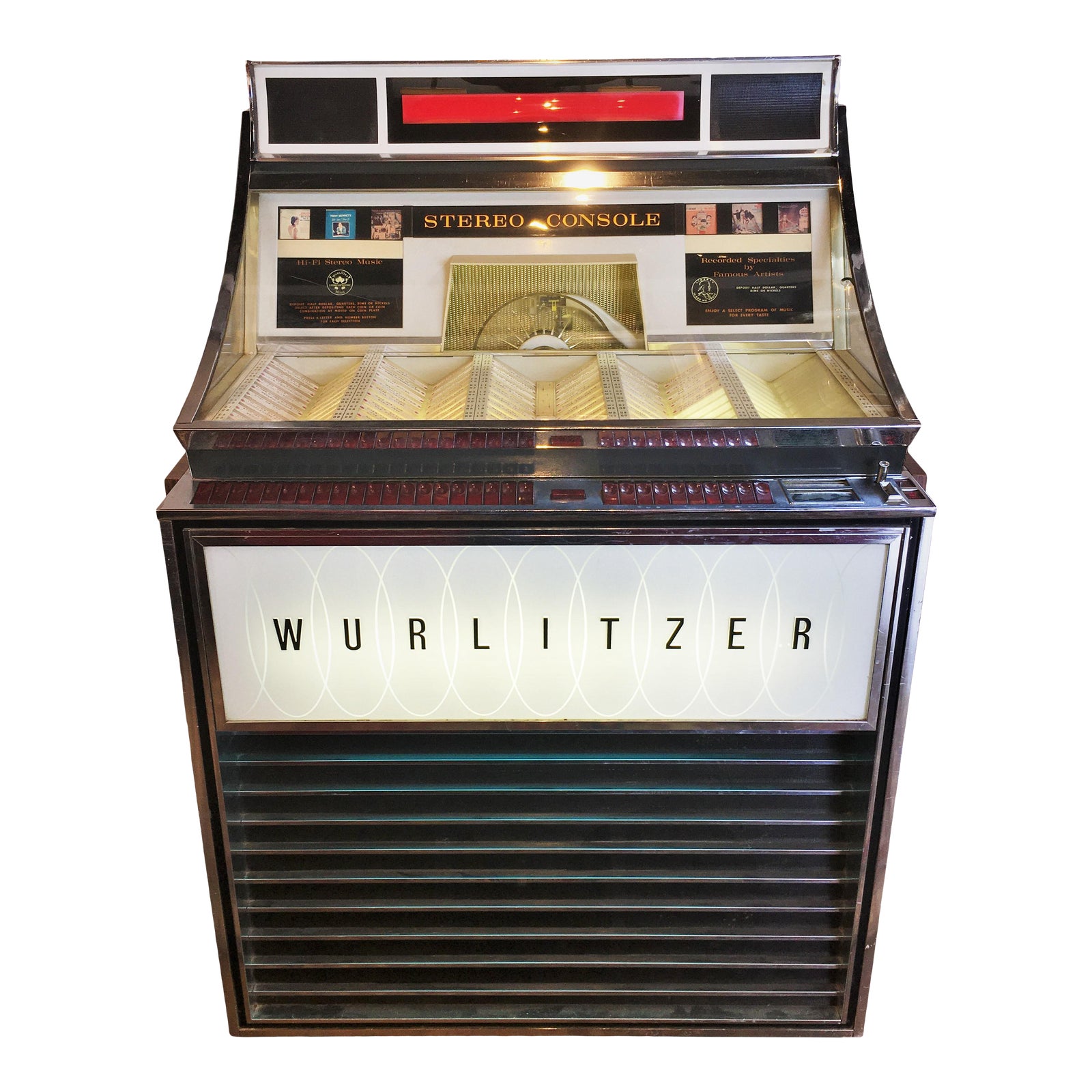 1960s Wurlitzer Model 3000 Jukebox W. Records Stereo | Chairish