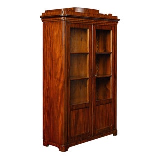 Biedermeier Mahogany Bookcase, 1840s For Sale