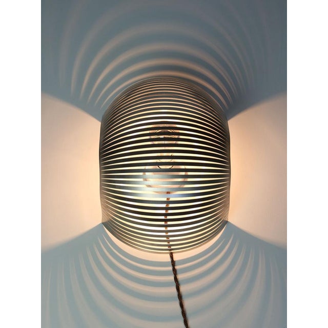 Vintage Modernist Stainless Steel Wall Lamp For Sale - Image 16 of 18