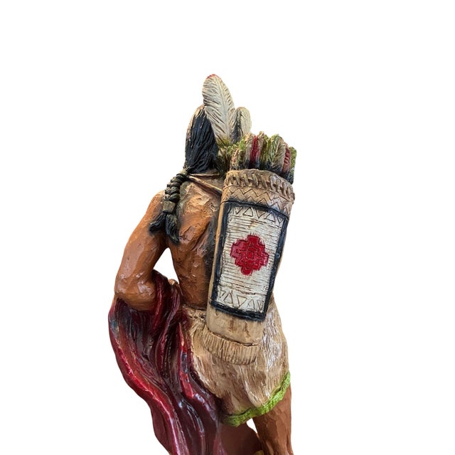 1960s Late 20th Century Native American Indian Warrior Sculpture, 1969 For Sale - Image 5 of 9