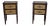 Pair of Venetian Paint Decorated 2 Drawer End Tables Nightstands For Sale