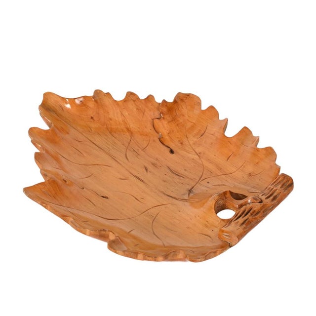 Mid-Century Italian Handmade Birch Maple Leaf-Shaped Centerpiece, 1950s For Sale - Image 4 of 18