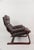 1970s Cantilevered Tufted Leather Lounge Chair | Scandinavian Modern | Rosewood-Toned Bentwood Frame | C. 1970s For Sale - Image 5 of 10