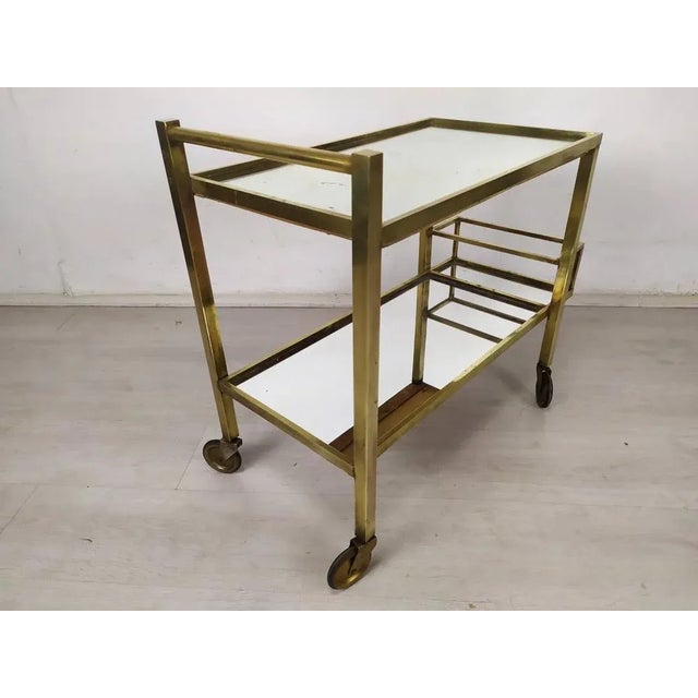 Modern Art Deco Modern Trolley by Jacques Adnet For Sale - Image 3 of 18