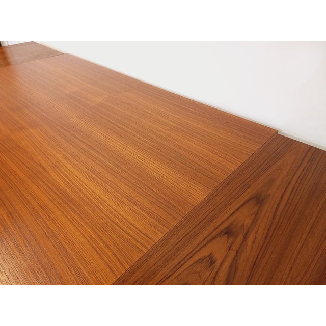 Vintage Scandinavian Style Dining Table in Teak, 1960s For Sale - Image 3 of 18