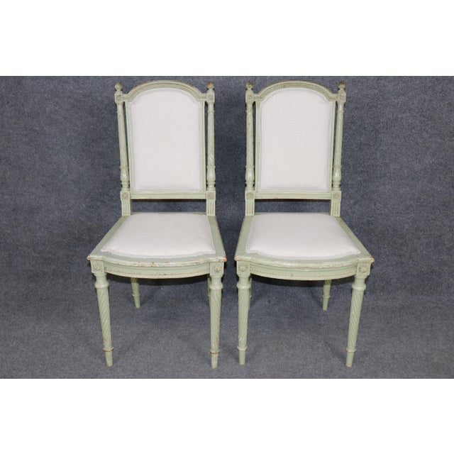 Early 20th Century Set 18 Maison Jansen Signed Early 20th C Louis XVI Style Dining Chairs For Sale - Image 5 of 17