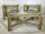 Beautiful Vintage Twisted Pencil Reed Coffee Table and End Table Set. In a light camel color with a darker accent mixed in...