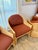 A Set of Three Mid Century Modern Rattan Club Chairs With a Side Table in the Style of Gabriella Crespi, Circa 1970s. For Sale - Image 9 of 12