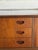 Wood Vintage Danish Modern Teak Secretary Sideboard Cabinet With Drop Front Bar 1960s For Sale - Image 7 of 10