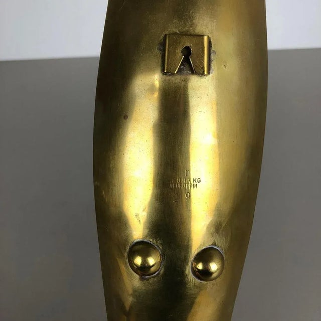 Brutalist Brass Wall Candleholder from Emil Funk KG, Germany, 1950s For Sale - Image 13 of 16