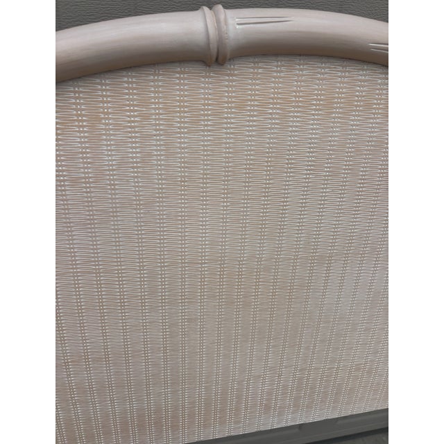Wood Coastal Chic Bamboo & Wicker Headboard For Sale - Image 7 of 10