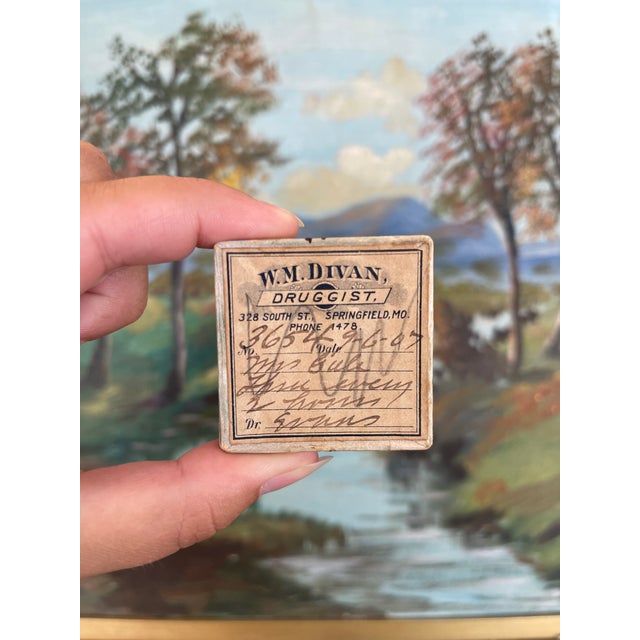 Antique 1907 Apothecary Box From w.m. Divan, Druggist - Springfield, Missouri. For Sale - Image 10 of 10