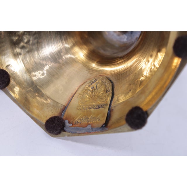 1980s Mottahedeh Historic Natchez Brass Candlestick For Sale - Image 12 of 12