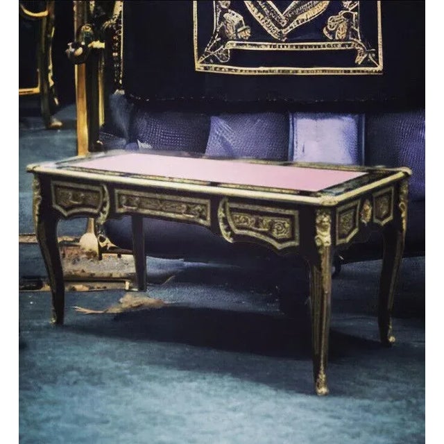 French Empire Boulle Desk with Brass Decoration For Sale - Image 9 of 14