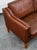 Brown Mid Century Danish Modern Sofa Couch Brown Leather 2 Seat Settee Vintage Denmark For Sale - Image 8 of 11