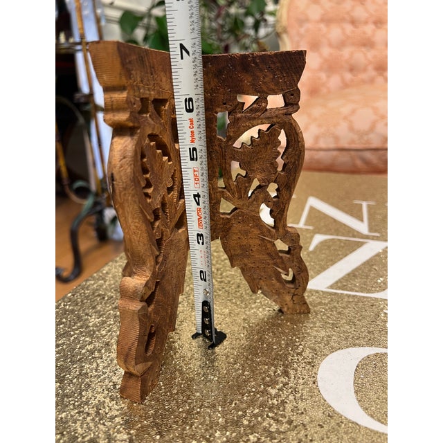 Vintage Wooden Hand Carved Center Piece Decor For Sale - Image 10 of 11