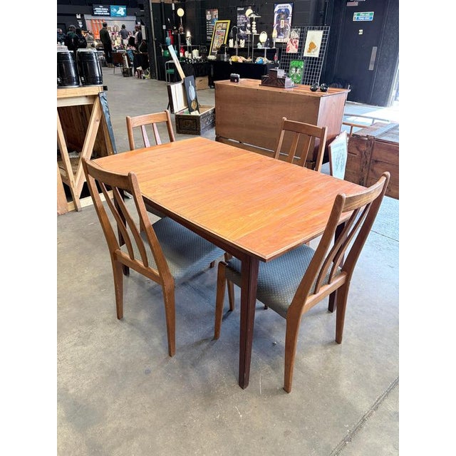 Mid-Century Dining Table from Gordon Russell and Danish Teak Chairs from Dyrlund, 1960s, Set of 5 For Sale - Image 6 of 9