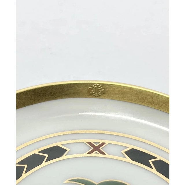 Ceramic 1990s Christian Dior "Casablanca" Porcelain Table Lighter & Round Ashtray Set For Sale - Image 7 of 16