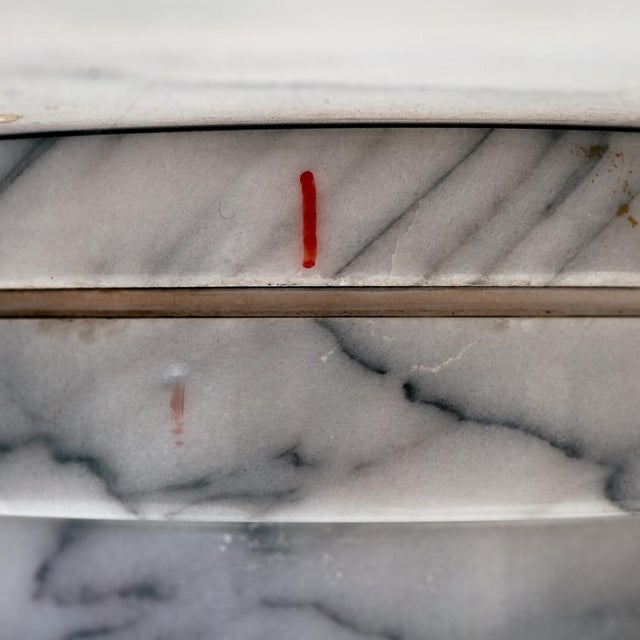 Mid-Century Marble Dining Table with Conical Base in the style of Angelo Mangiarotti For Sale - Image 9 of 18