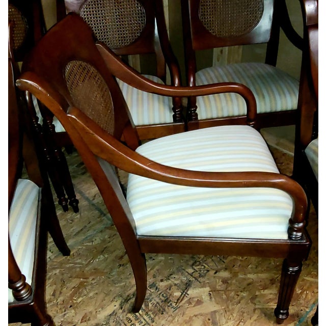 Late 20th Century Set of 6 Federal Style Mahogany Cane Back Dining